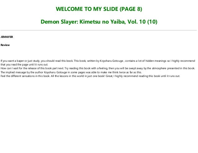 Download Pdf Demon Slayer Kimetsu No Yaiba Vol 10 10 Full Download Pdf Demon Slayer Kimetsu No Yaiba Vol 10 10 Full