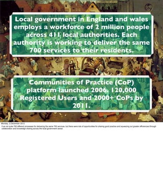Local government in England and wales
              employs a workforce of 2 million people
                 across 411 lo...