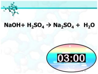 NaOH+ H2SO4  Na2SO4 + H2O
 
