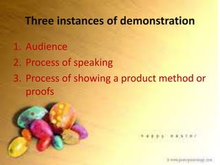 Demonstration in teaching | PPTX