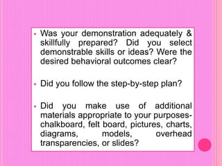 Demonstration in teaching | PPTX