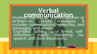 Verbal and Non Verbal Communication Presetation | PPTX
