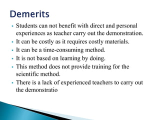 Direct Demonstration Demonstration method | PPTX