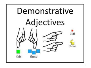 Demonstrative
Adjectives

1

 