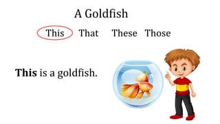 A Goldfish
This That These Those
This is a goldfish.
 