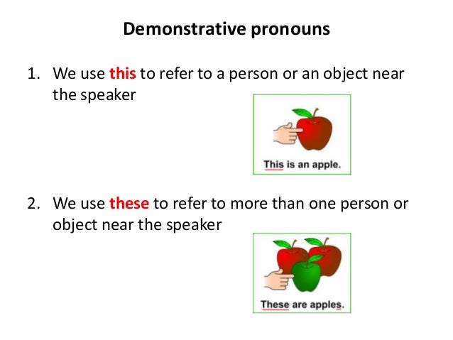 demonstrative pronouns year 3