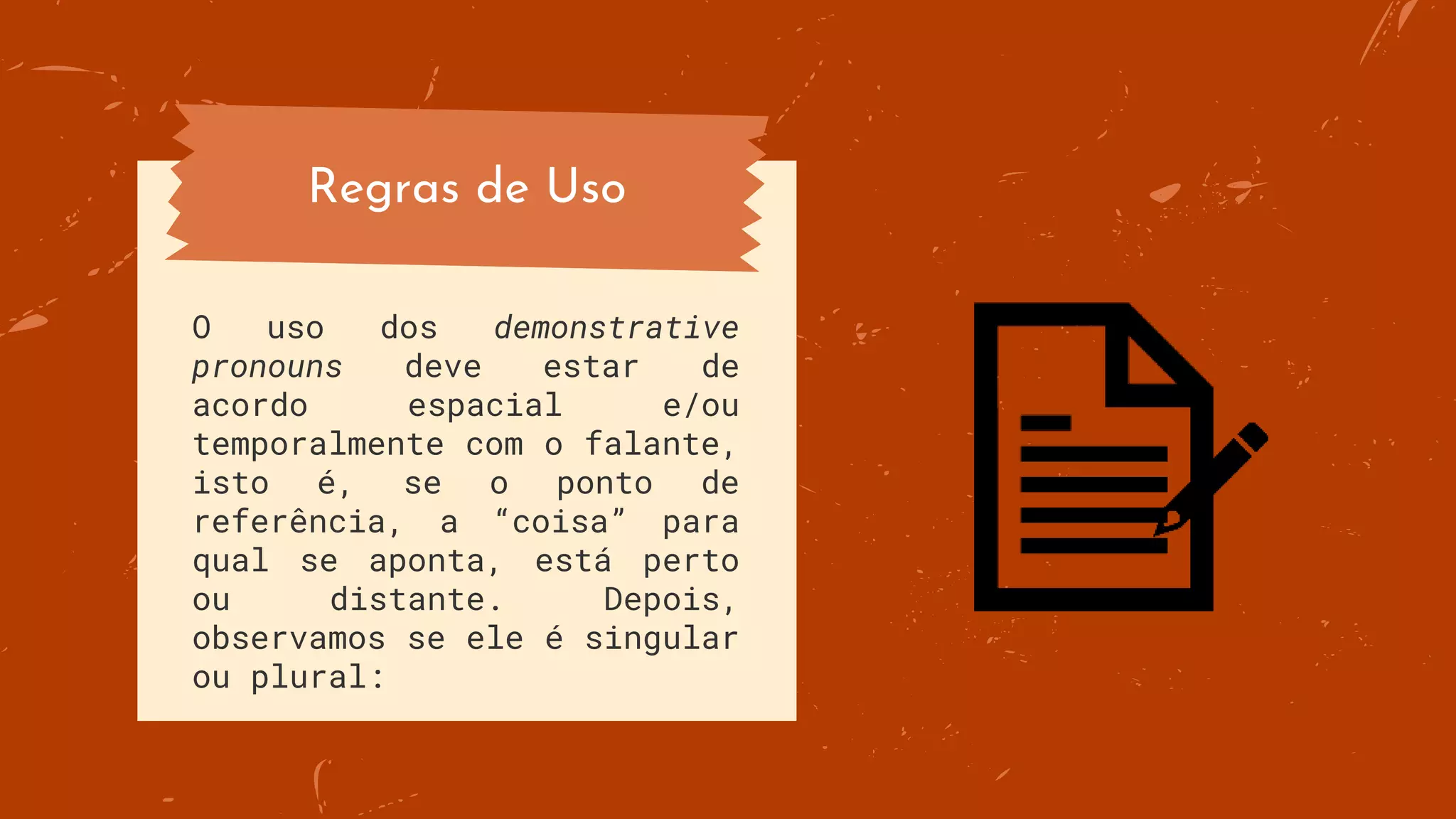 Demonstratives pronouns