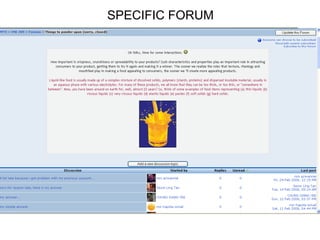 SPECIFIC FORUM
 