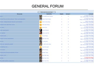 GENERAL FORUM
 