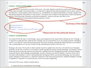 Summary of the lecture
Resources for this particular lecture
 