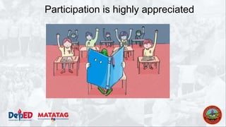 Participation is highly appreciated
 