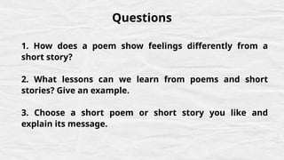 Understanding Poems and Short Stories: Features, Differences, and ...