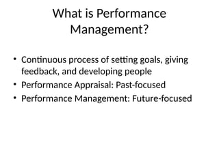 Demo Presentation for Performance Management | PPTX