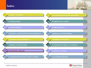 Índice Climas y paisajes de España, Europa y la CA Los grandes reinos peninsulares 05 Andaluc ía  en la Edad Media 06 07 E...