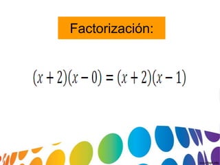 Factorización: