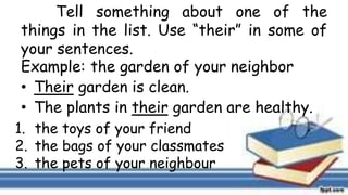Demonstration possessive pronoun | PPTX
