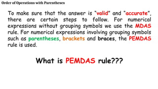 Mastering Order of Operations with Parentheses: PEMDAS Explained for ...