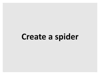 Create a spider 
 