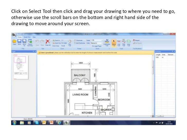 Measure pdf with drawing scale and 1 site measurement