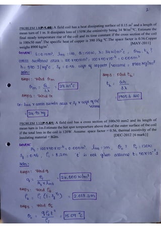 Electrical machine Design problems with solutions | PDF