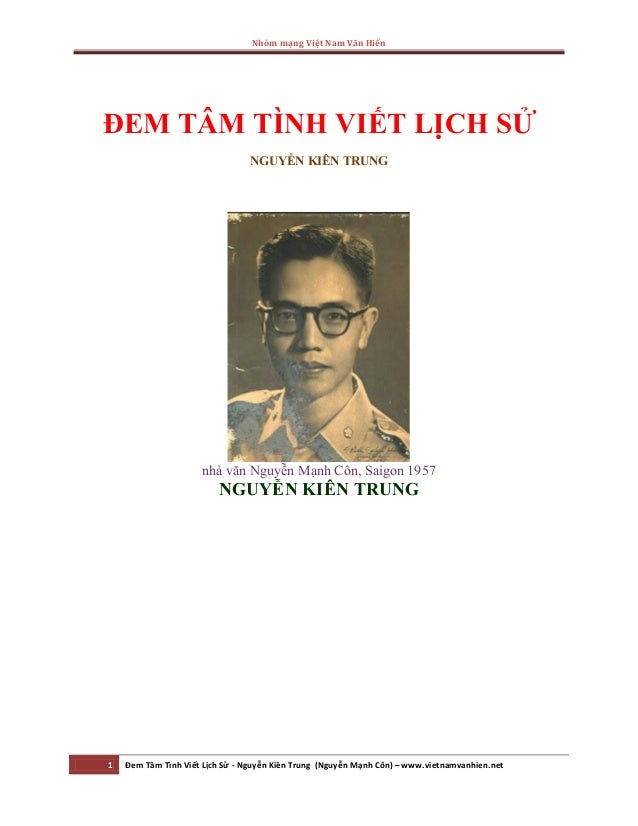 Nguyễn Mạnh Côn, đem tâm tình viết lịch sử Dem-tam-tinh-viet-lich-su-nguyen-manh-con-1-638