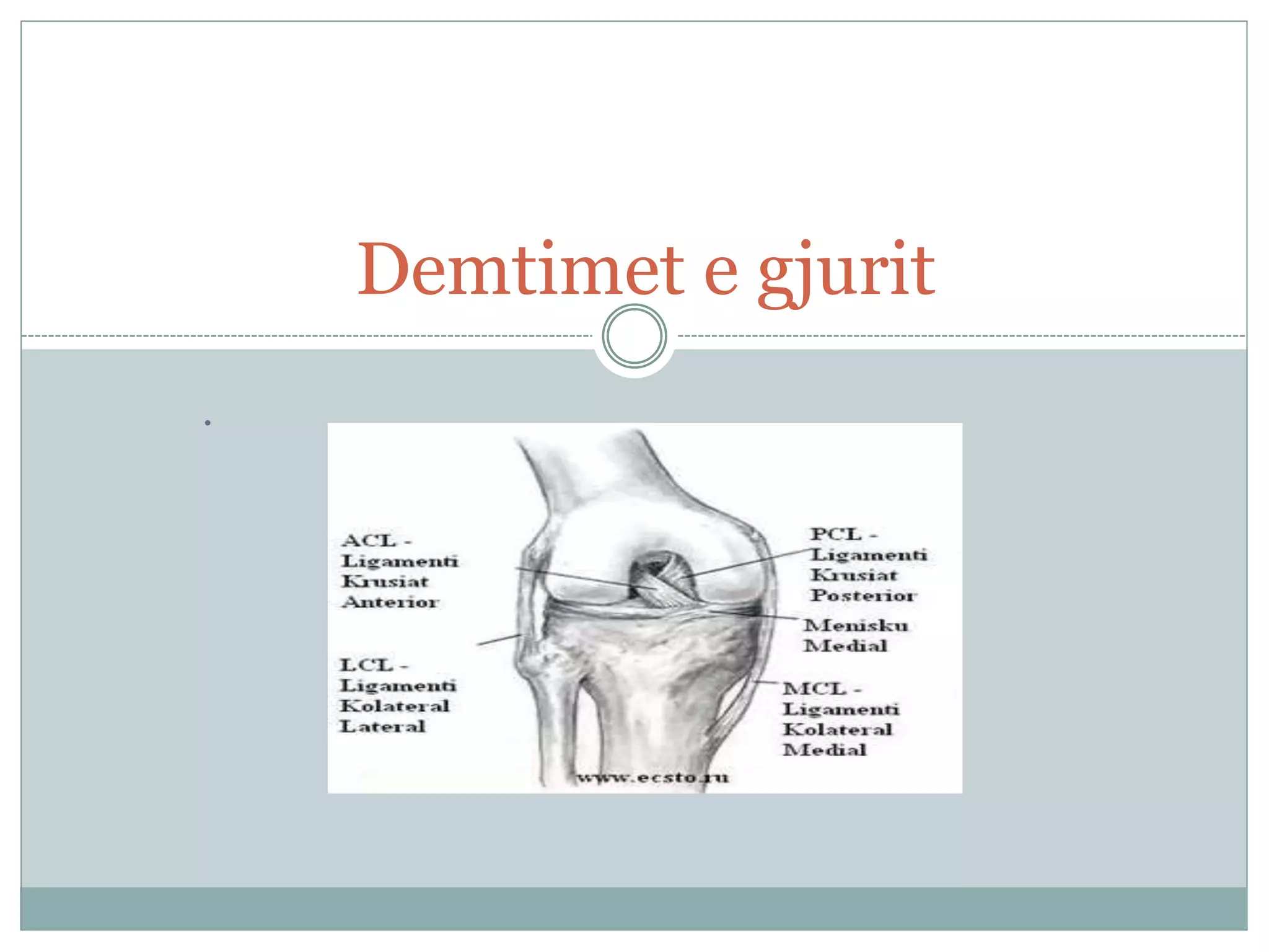 Frymarja Demtimet e gjurit | PPTX