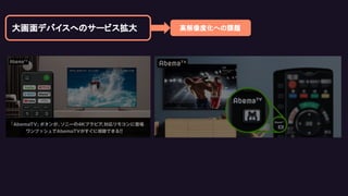 大画面デバイスへのサービス拡大大画面デバイスへのサービス拡大 高解像度化への課題
 