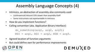 Baby Demuxed's First Assembly Language Function | PPT
