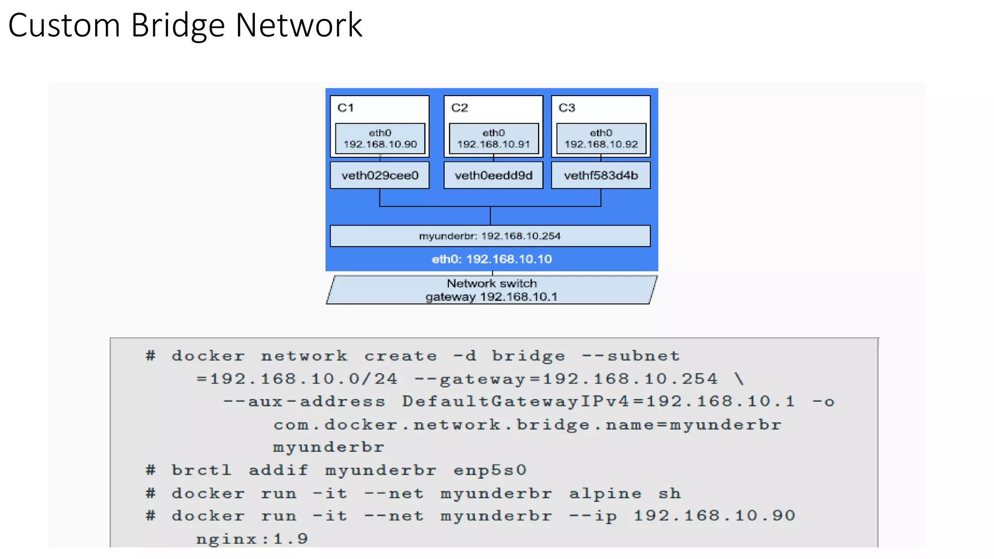 Custom Bridge Network
 