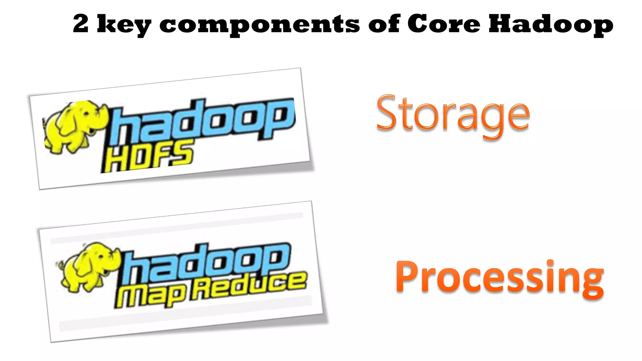 2 key components of Core Hadoop
 