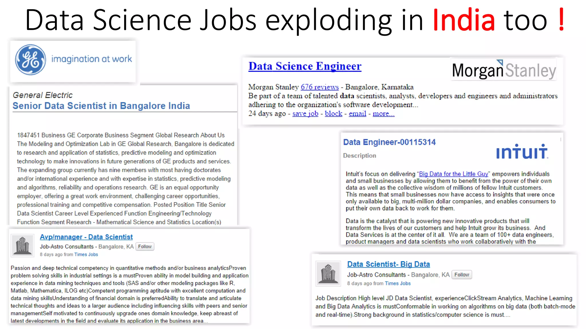 Data Science Jobs exploding in India too !
 