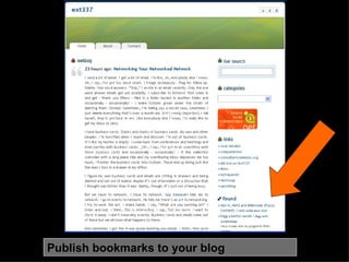 Publish bookmarks to your blog  
