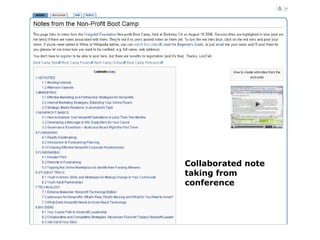Collaborated note taking from conference 