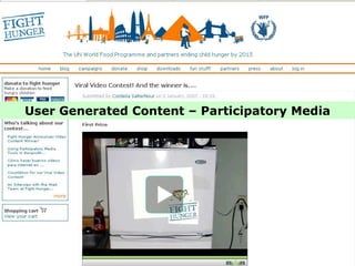 User Generated Content – Participatory Media 