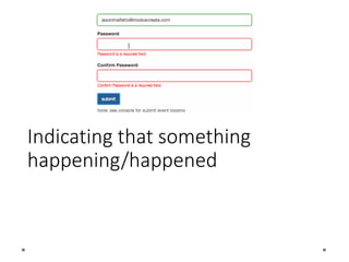 Indicating that something
happening/happened
 