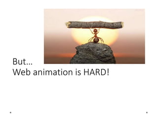 But…
Web animation is HARD!
 