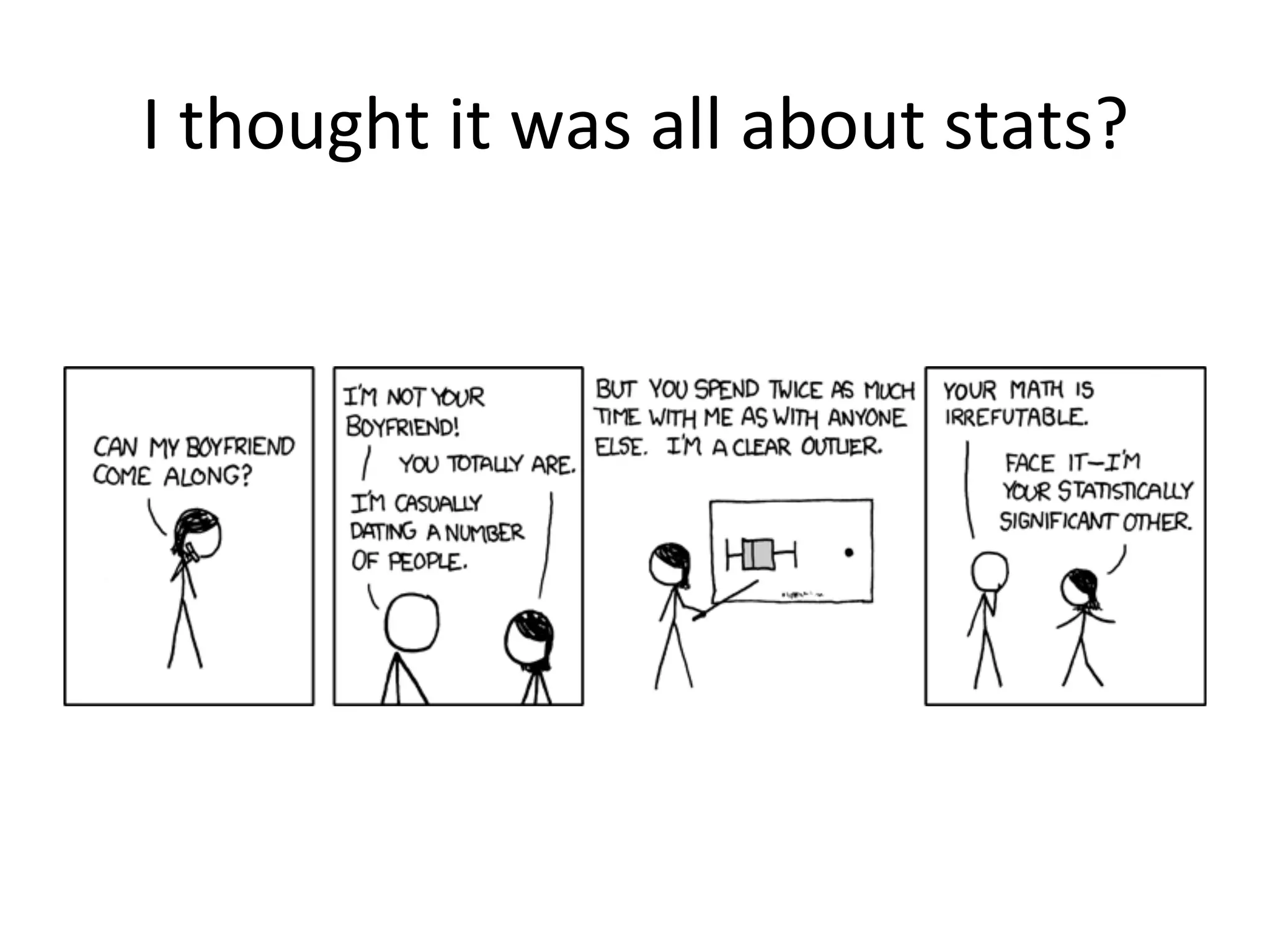 I	
  thought	
  it	
  was	
  all	
  about	
  stats?	
  
 
