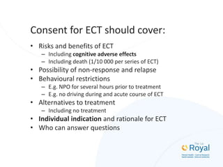Ect Risk Stratification Demystifying Electroconvulsive Therapy (ECT) | PPTX | Physical Therapy ...