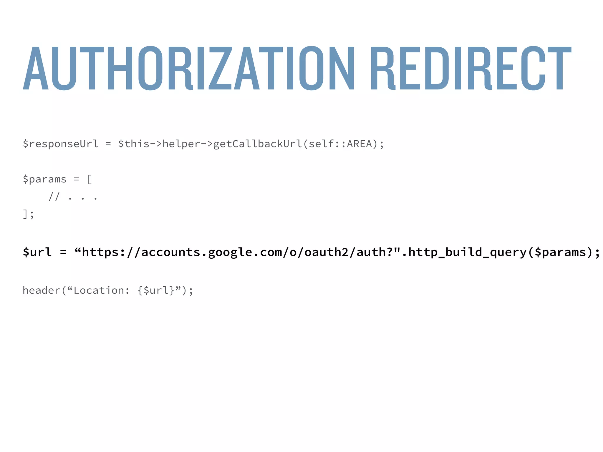 AUTHORIZATION URL
https://accounts.google.com/o/oauth2/auth? 
response_type=code
&state=RANDOM_GENERATED_CODE 
&redirect_uri=[callback_address] 
&scope=https://www.googleapis.com/auth/drive.readonly
&state=[generated_state_string] 
&client_id=[client_id] 
 
