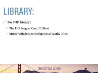 AUTHORIZATION REDIRECT
$url = $this->provider->getAuthorizationUrl(
['scope' => $config::SCOPE]
);
$_SESSION['oauth2_state'] = $this->provider->getState(); 
 
header("Location: {$url}");
 