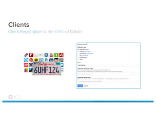 Clients
Client Registration is the DMV of OAuth
 