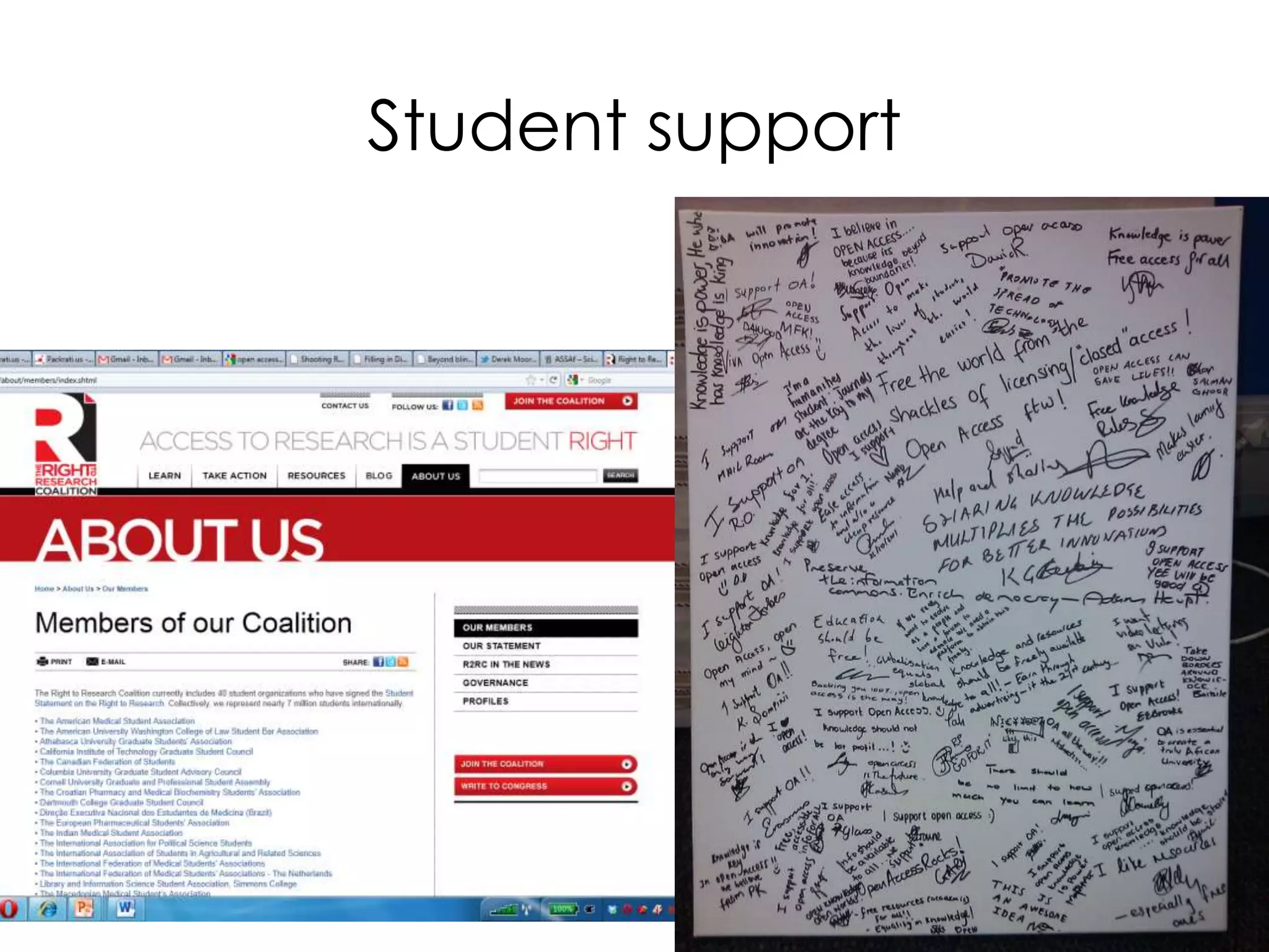 Student support
 