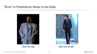 © 2014 SiriusDecisions. All Rights Reserved 44
“Error” in Predictions/ Noise In the Data
Suit too smallSuit too big
 