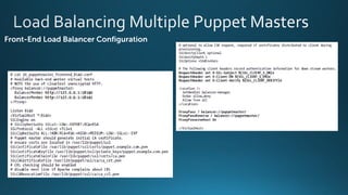 Front-End Load Balancer Configuration
 