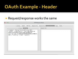    Request/response works the same
 