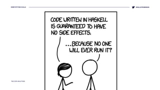 DEMYSTIFYING SCALA @KELLEYROBINSON
Sad truths about Scala
 