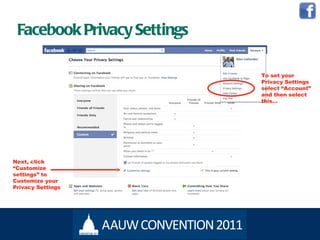 Facebook Privacy Settings Next, click “Customize settings” to Customize your Privacy Settings To set your Privacy Settings select “Account” and then select this… 