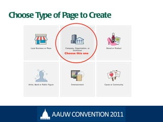 Choose Type of Page to Create Choose this one 