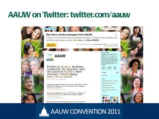 AAUW on Twitter: twitter.com/aauw 