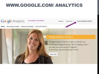 WWW.GOOGLE.COM/ ANALYTICS
 